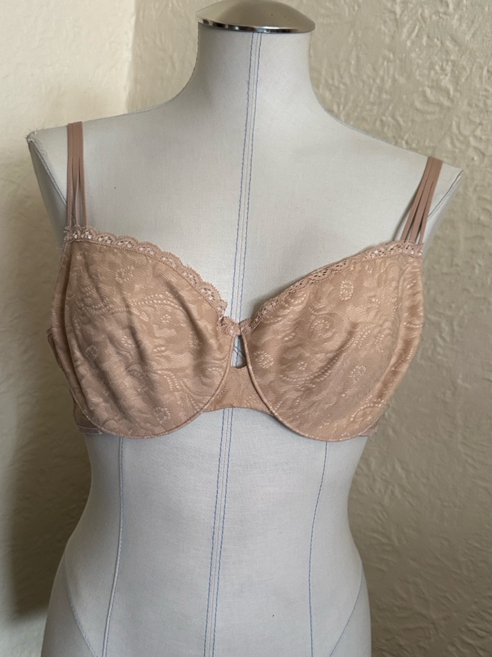 Soma Enticing Lift Balconet Lace Bra Nude Beige 36C